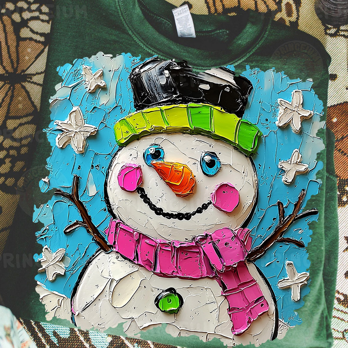 Painted Snowman Christmas