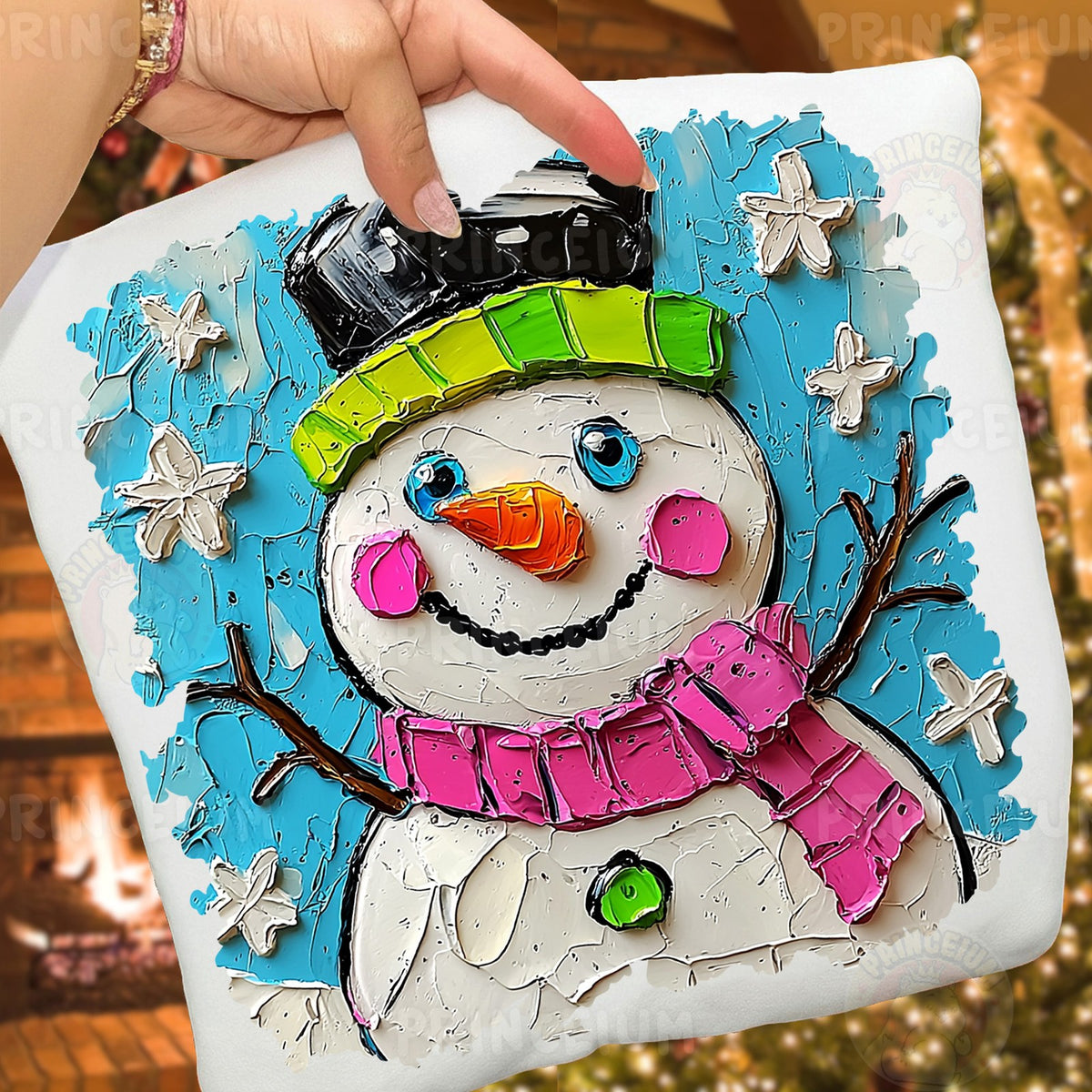 Painted Snowman Christmas