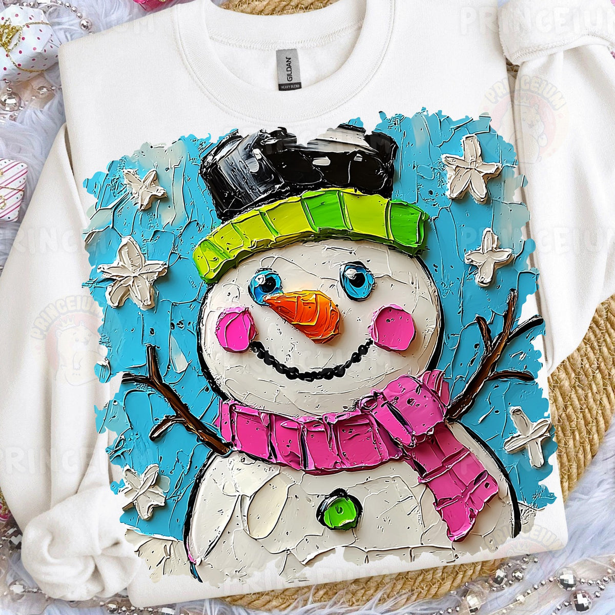 Painted Snowman Christmas