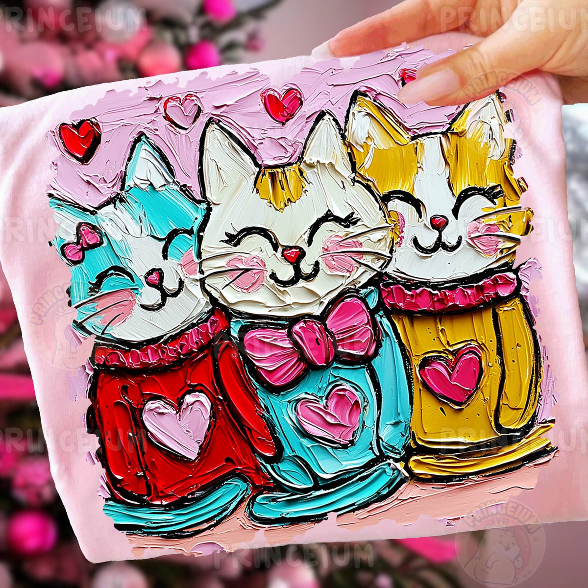 Valentine Cat Trio