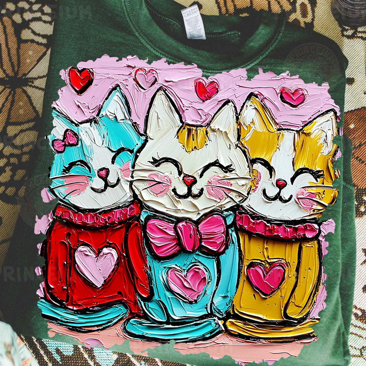 Valentine Cat Trio