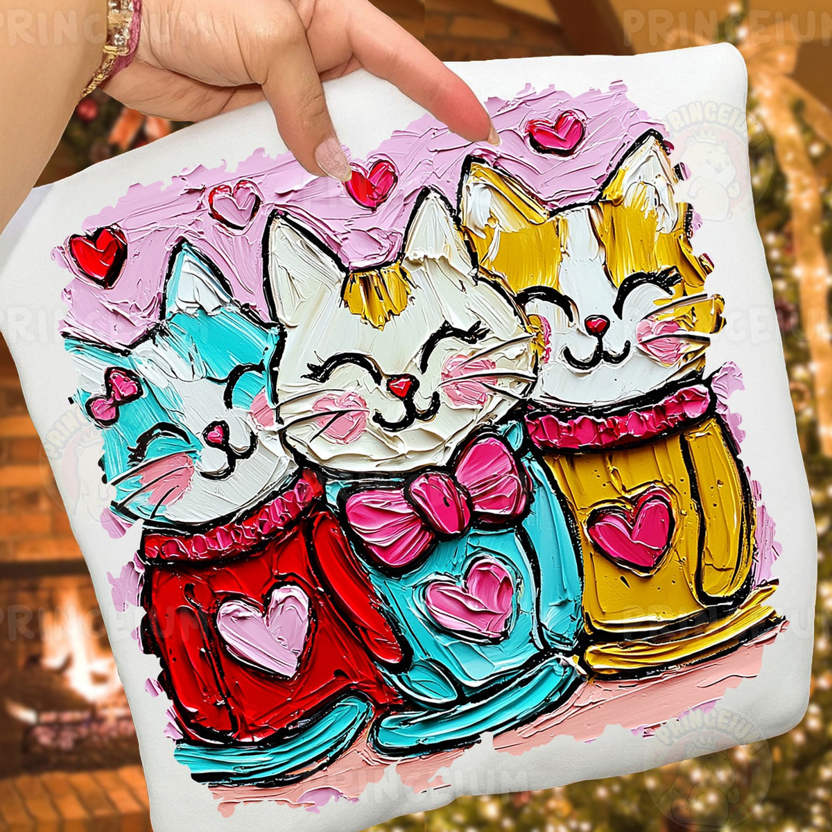 Valentine Cat Trio