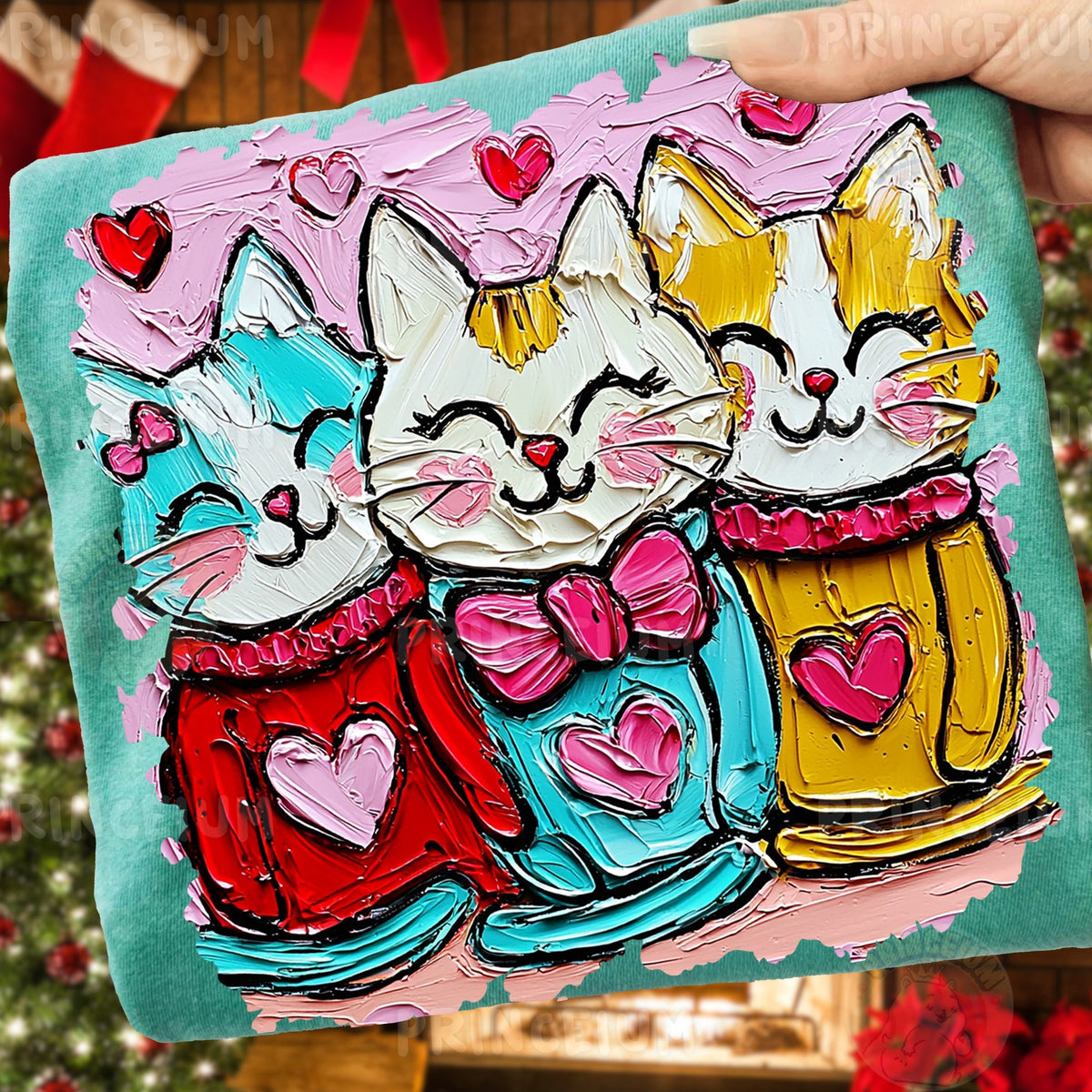 Valentine Cat Trio