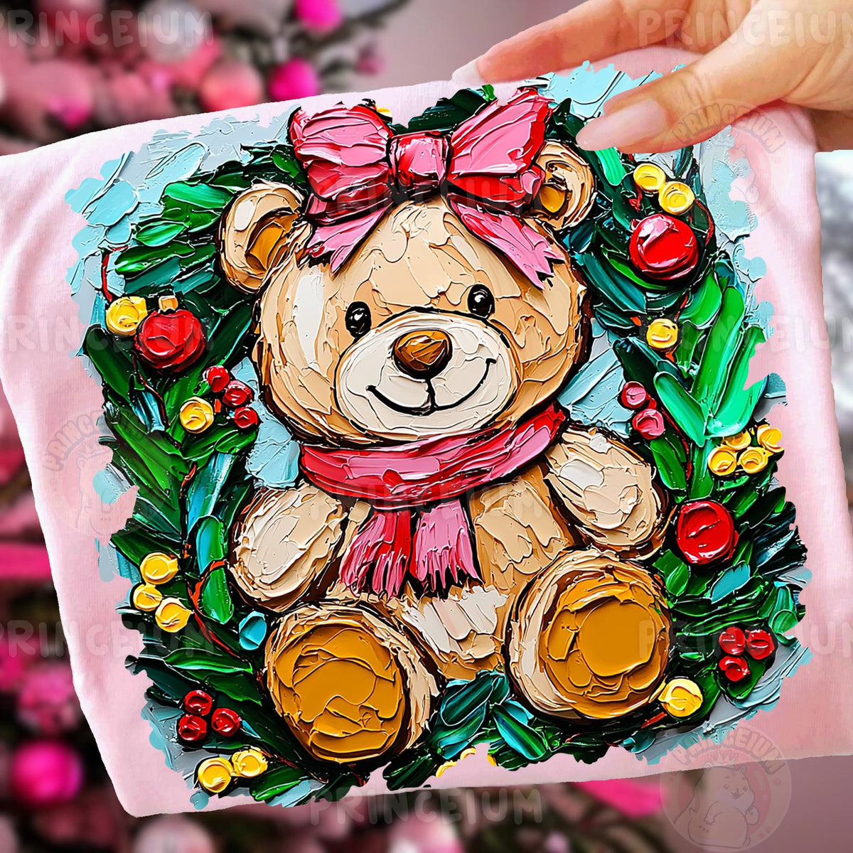Christmas Teddy Bear Wreath