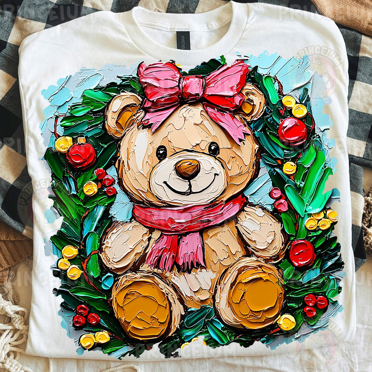 Christmas Teddy Bear Wreath