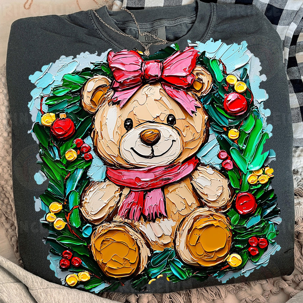 Christmas Teddy Bear Wreath