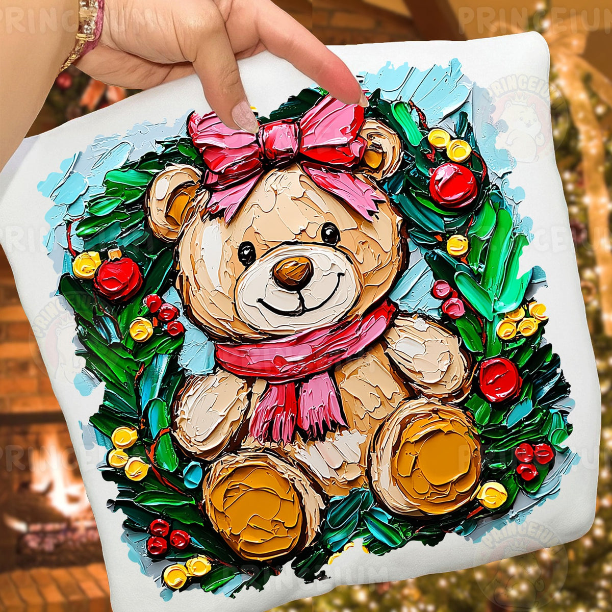 Christmas Teddy Bear Wreath