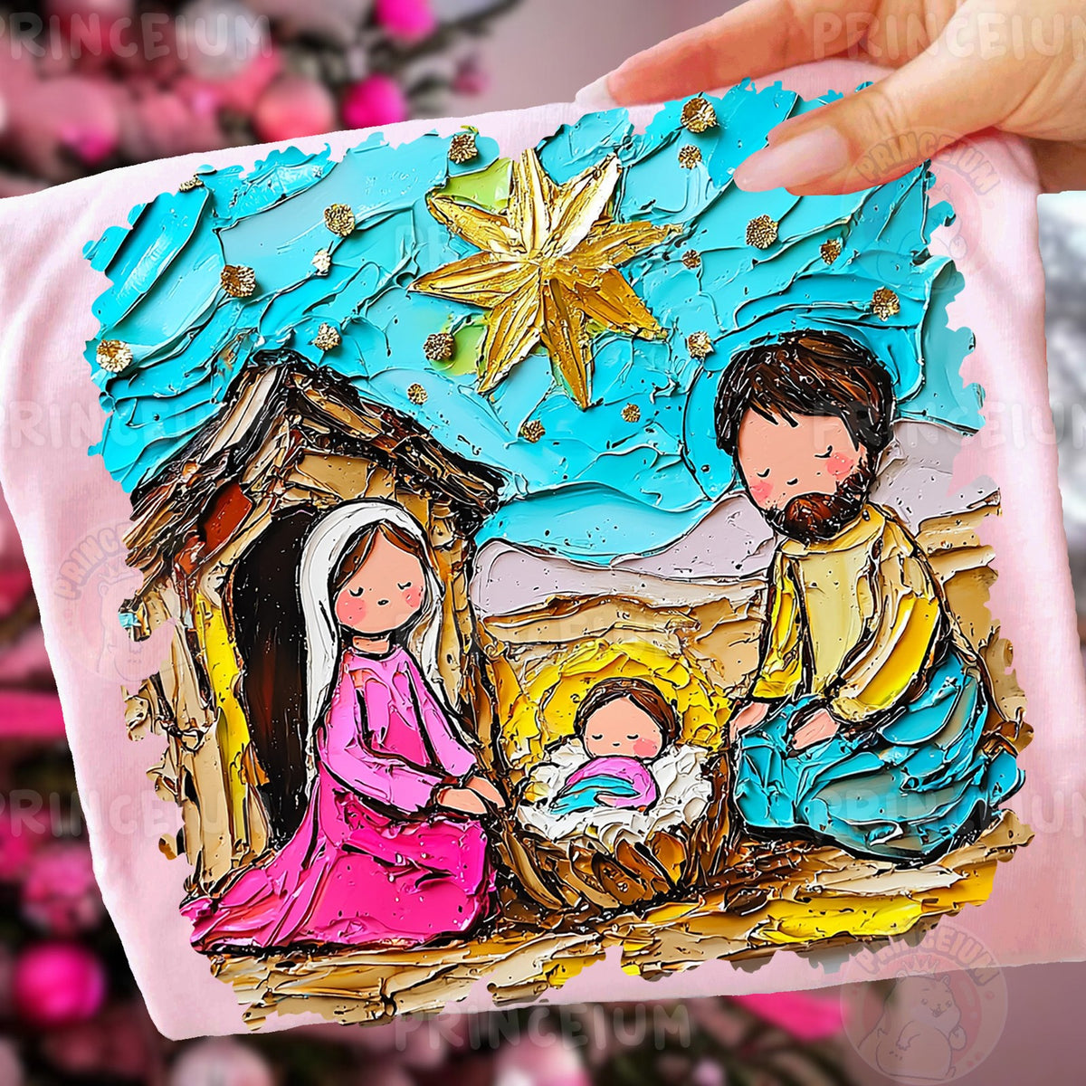 Painted Nativity Scene