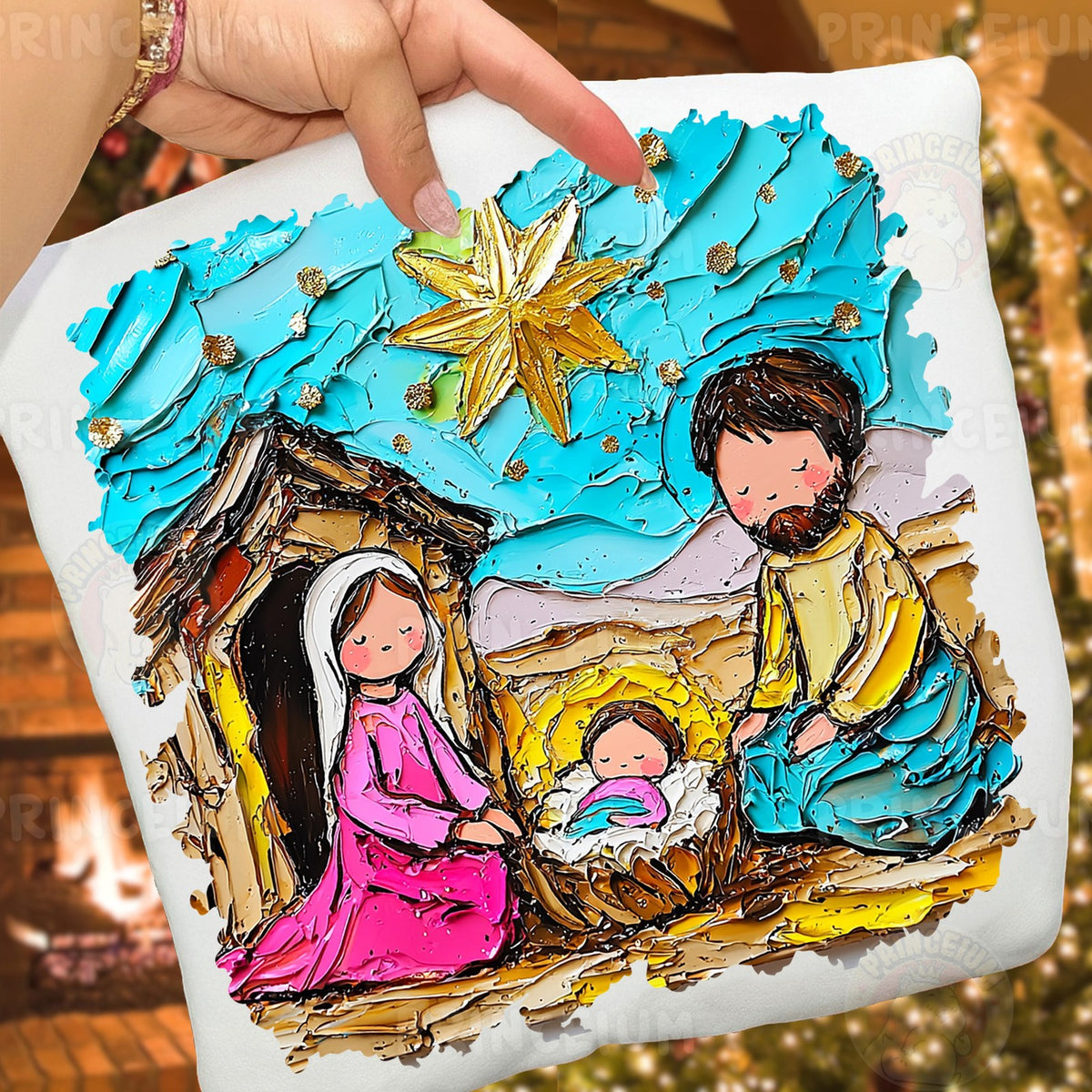 Painted Nativity Scene