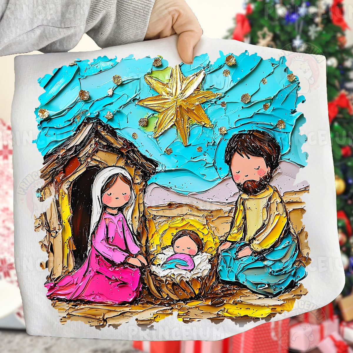 Painted Nativity Scene