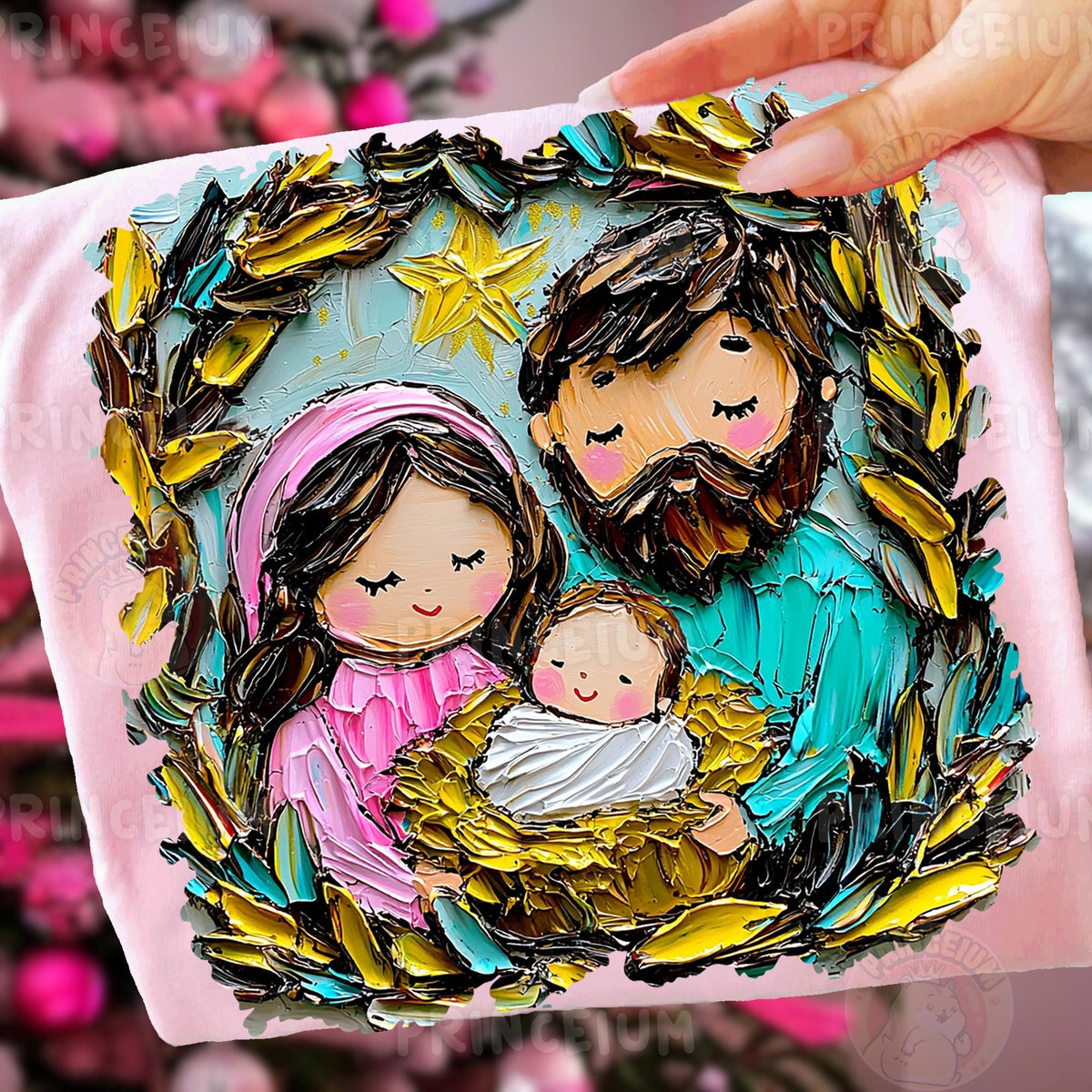 Textured Holy Family Nativity