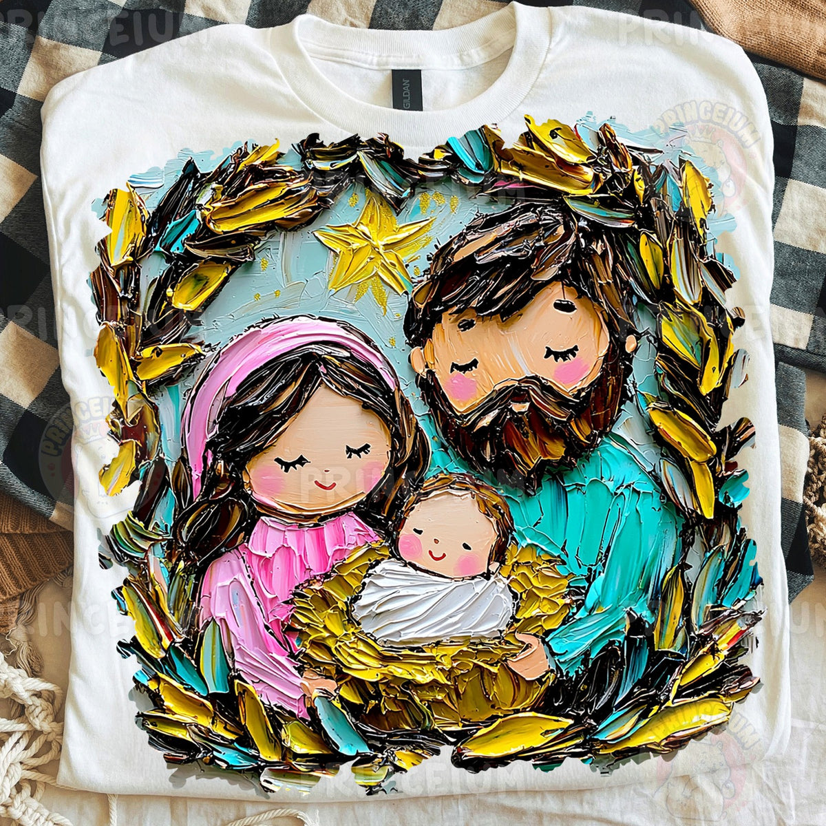 Textured Holy Family Nativity