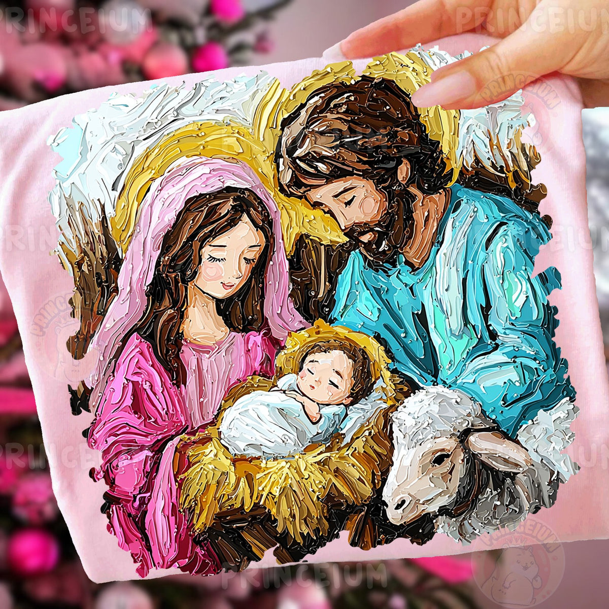 Textured Nativity Holy Family