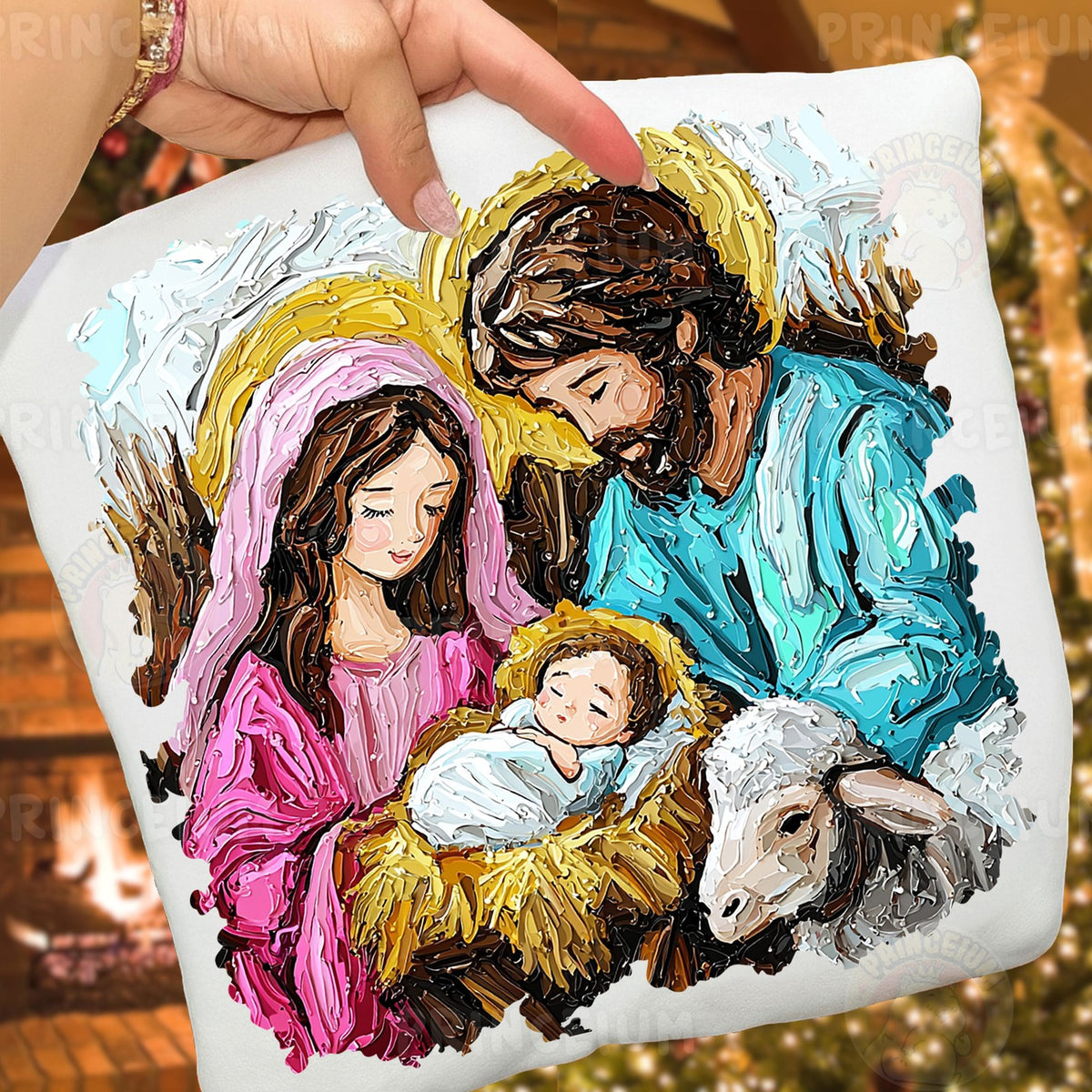 Textured Nativity Holy Family