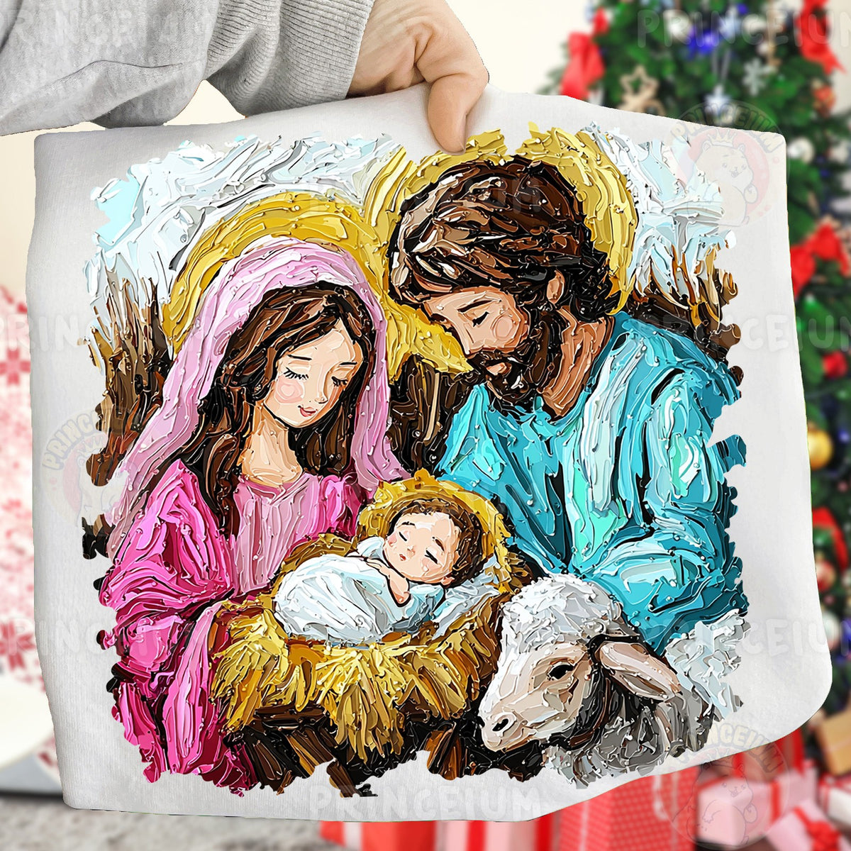 Textured Nativity Holy Family