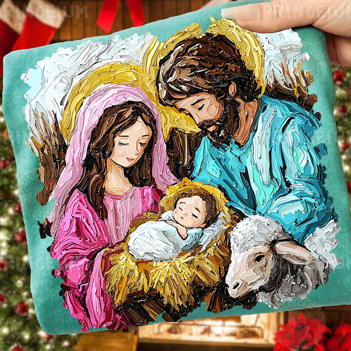 Textured Nativity Holy Family