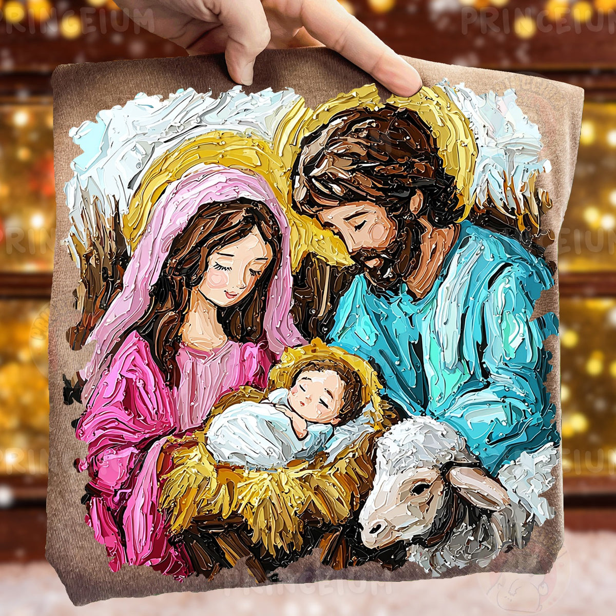 Textured Nativity Holy Family