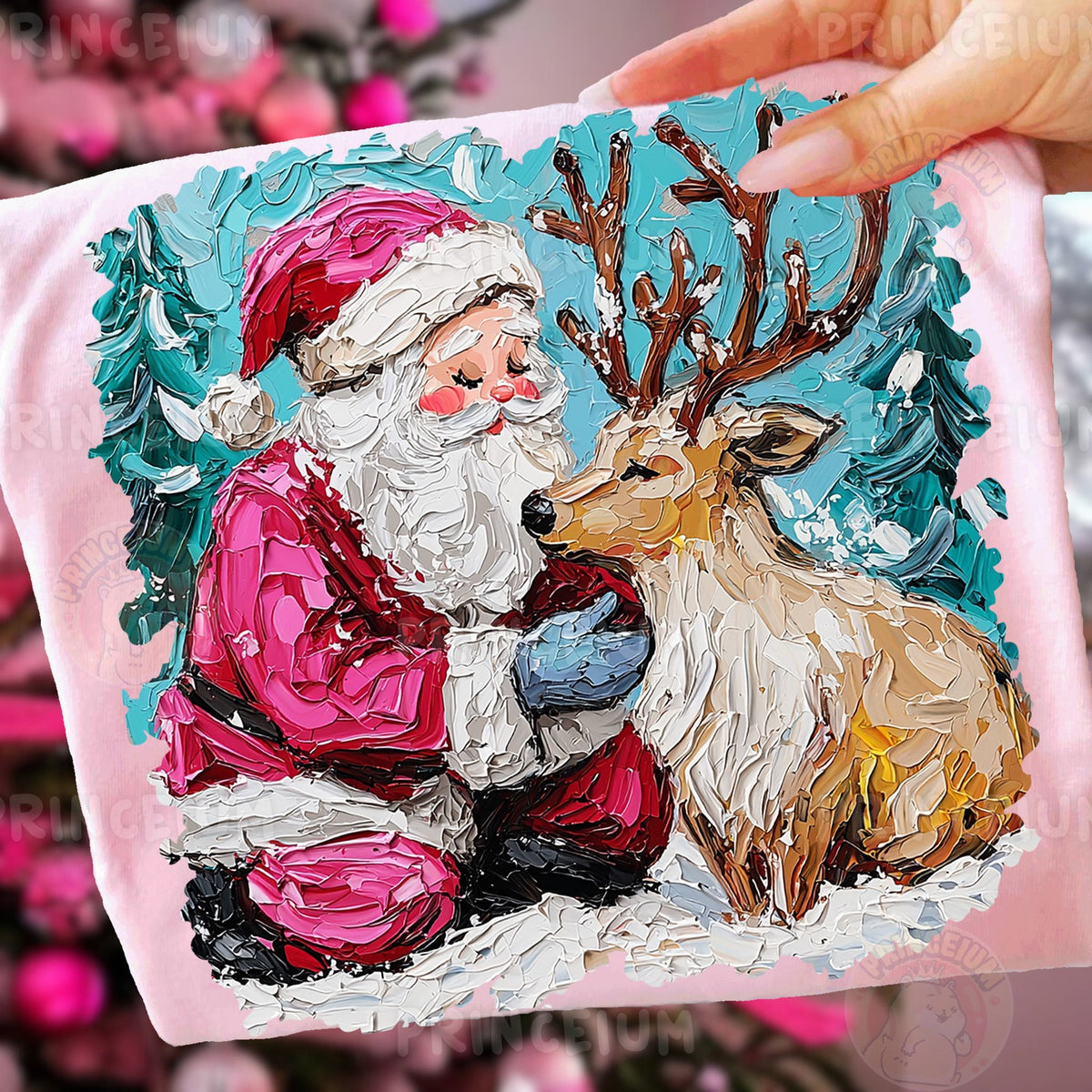 Santa and His Reindeer Friend