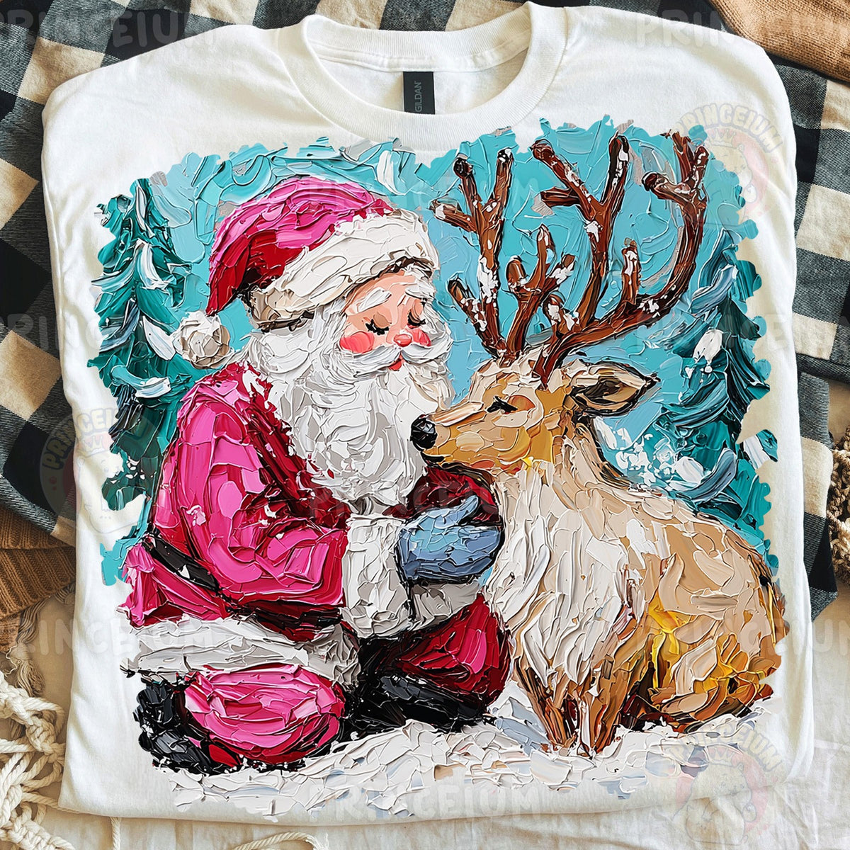 Santa and His Reindeer Friend