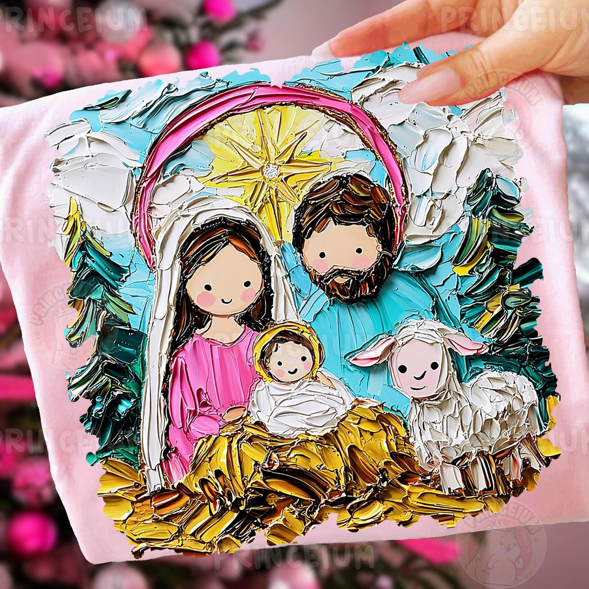Textured Nativity Holy Family