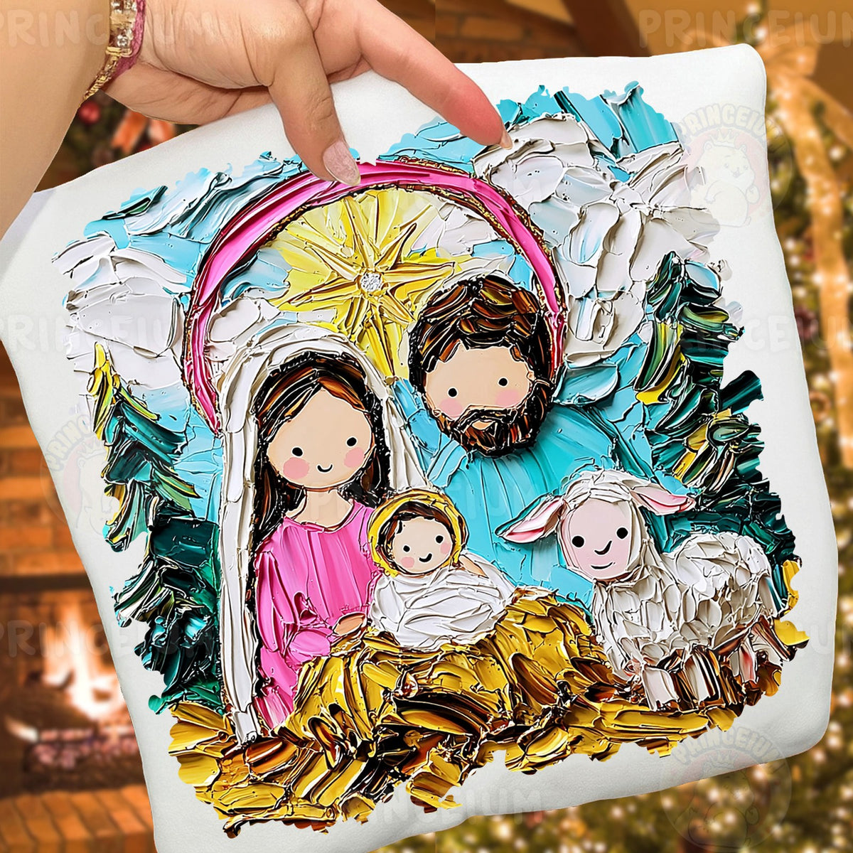 Textured Nativity Holy Family