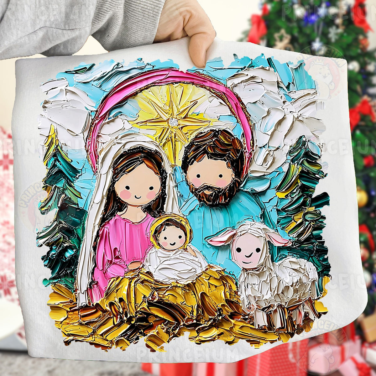 Textured Nativity Holy Family