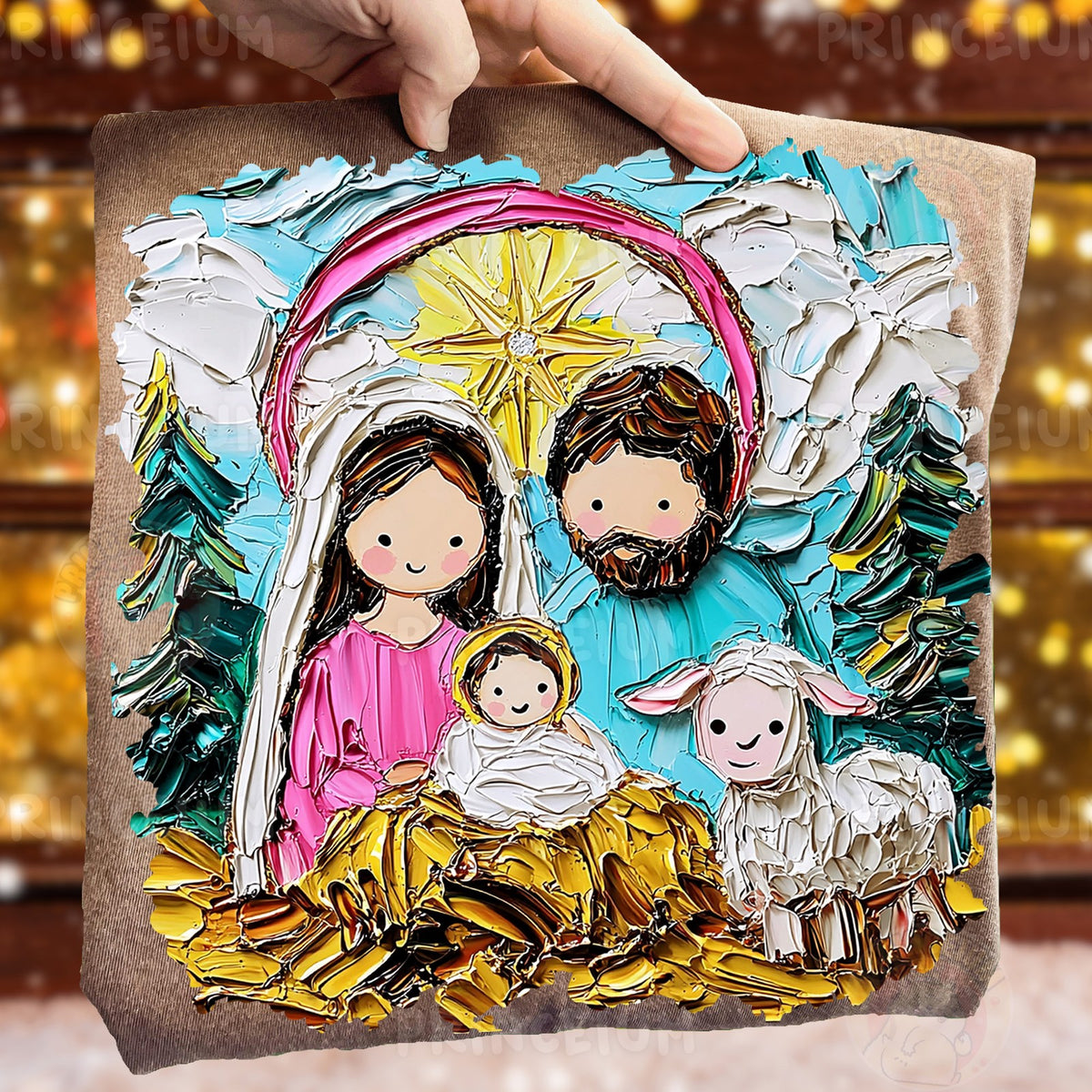 Textured Nativity Holy Family