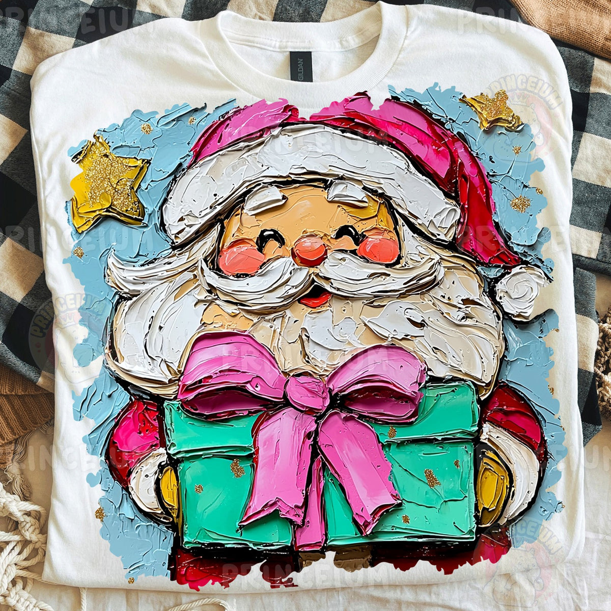 Painted Santa with Gift