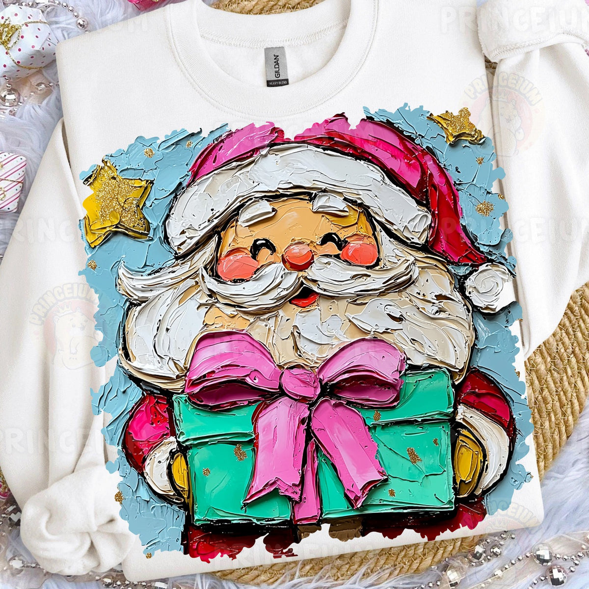 Painted Santa with Gift