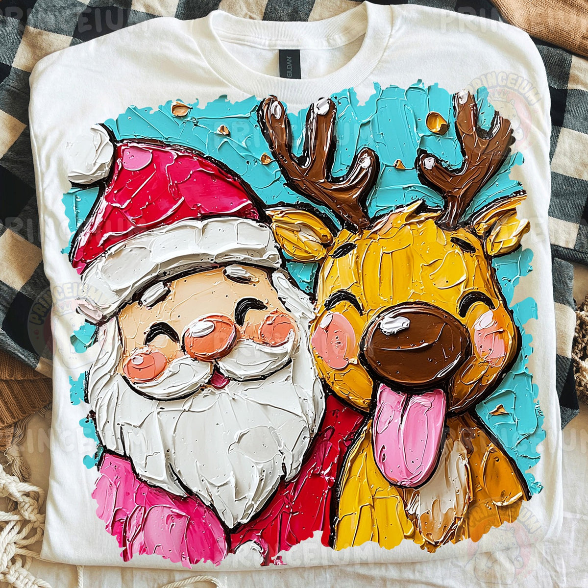Santa and Reindeer Best Friends