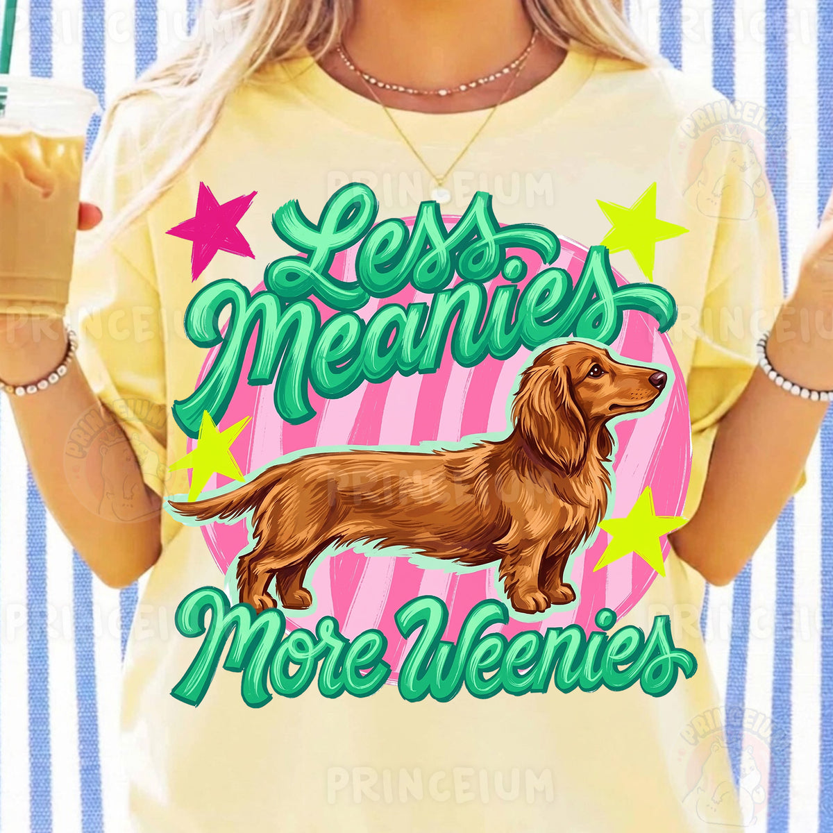 Less Meanies More Weenies Sublimation Design PNG | Cute Dachshund Dog Digital Download