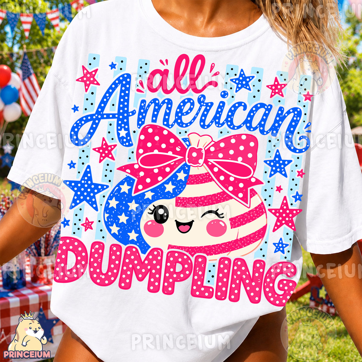 All American Dumpling Sublimation Design PNG Patriotic 4th of July Digital Download NEW26