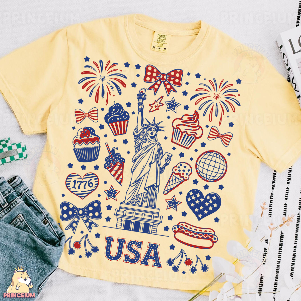 a t - shirt with the statue of liberty on it