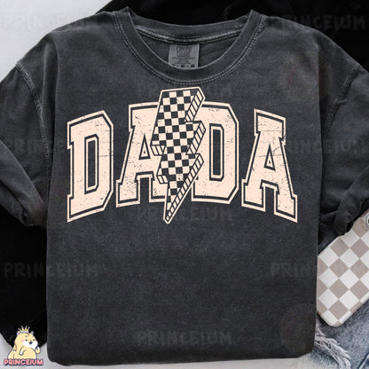a t - shirt with the word dad on it
