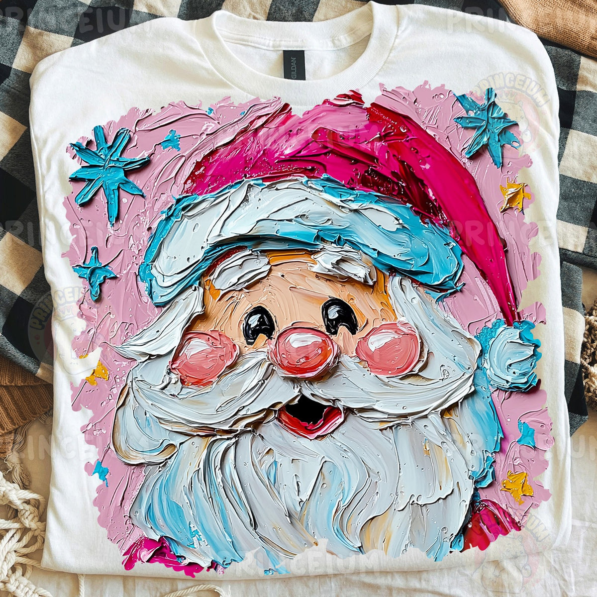 Painted Pink Santa