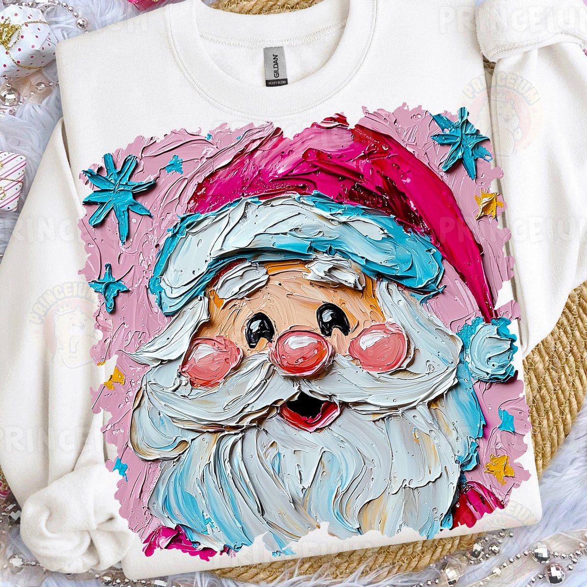 Painted Pink Santa