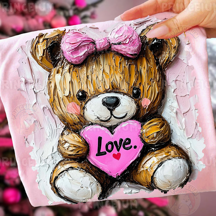 Textured Teddy Bear Love
