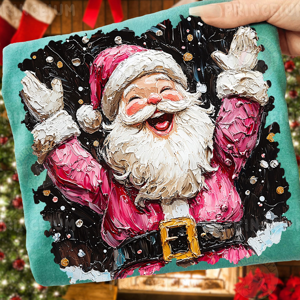 Joyful Painted Santa