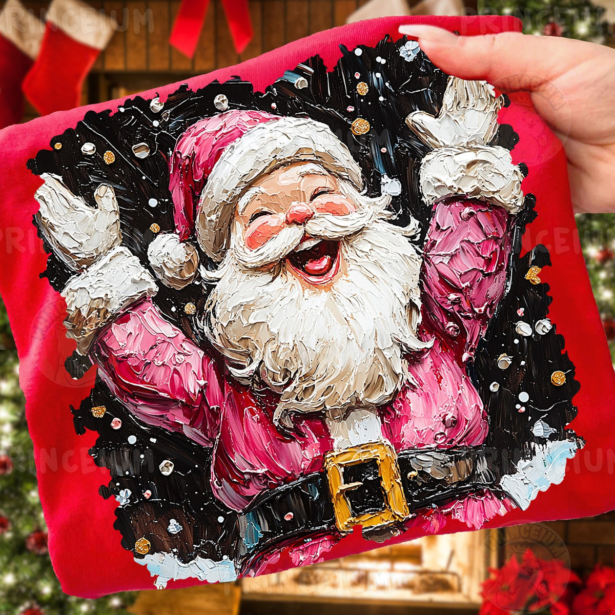 Joyful Painted Santa