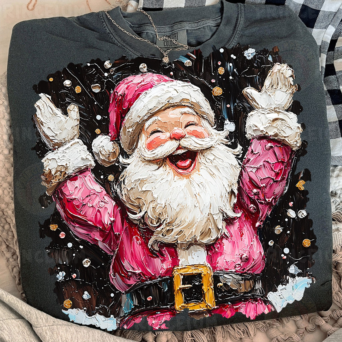 Joyful Painted Santa