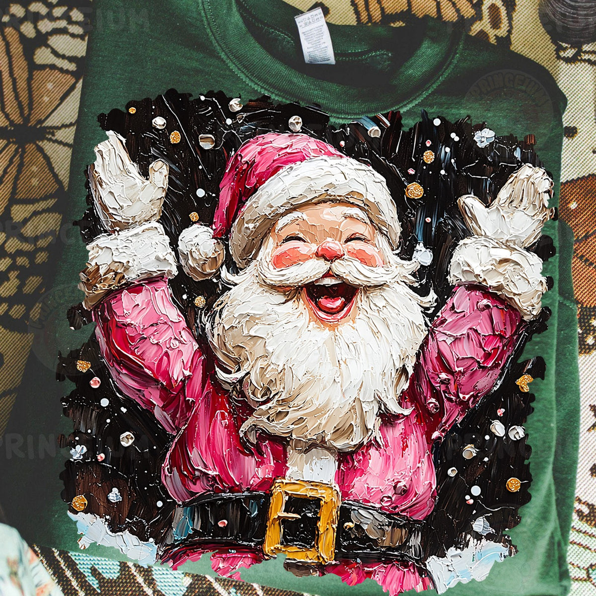 Joyful Painted Santa