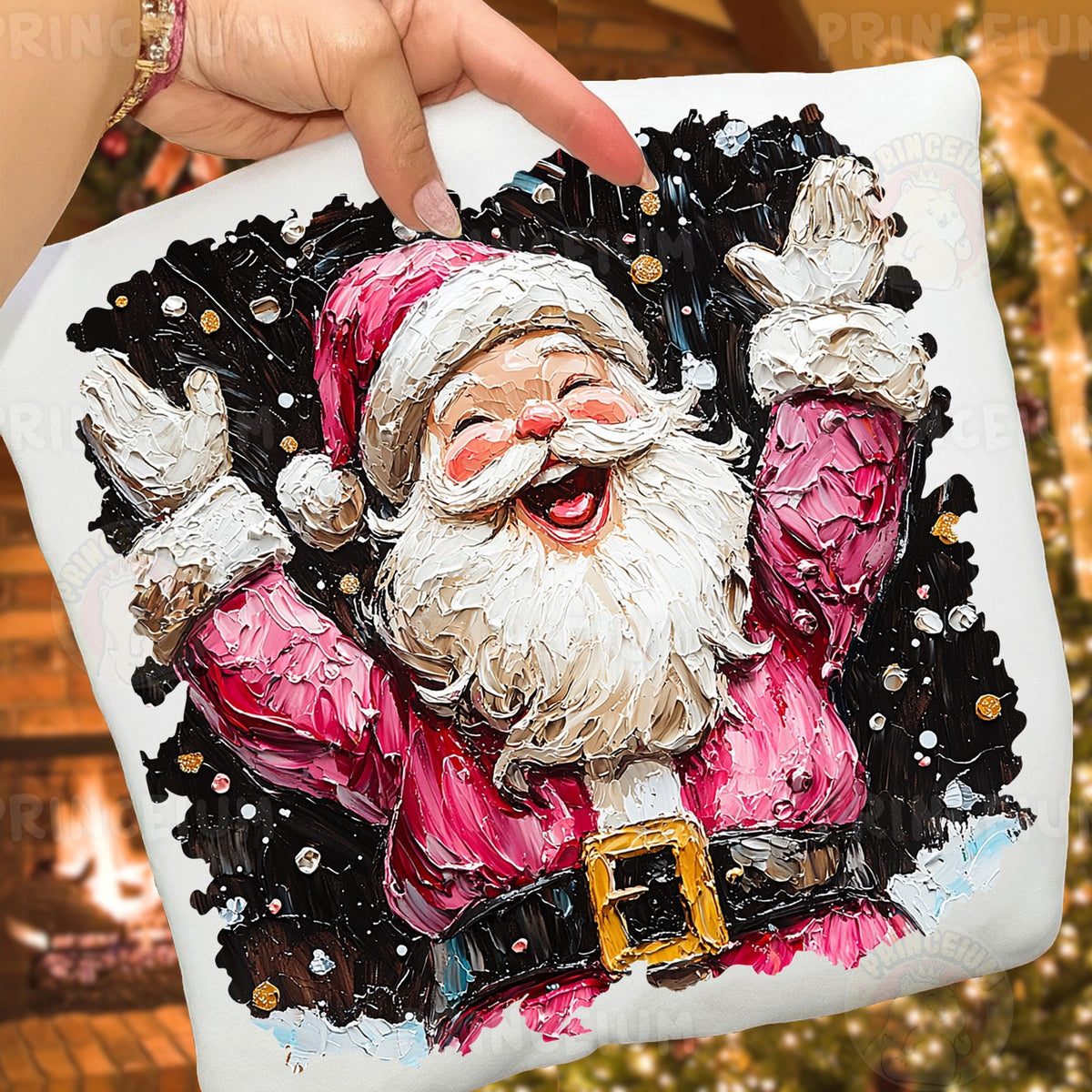 Joyful Painted Santa