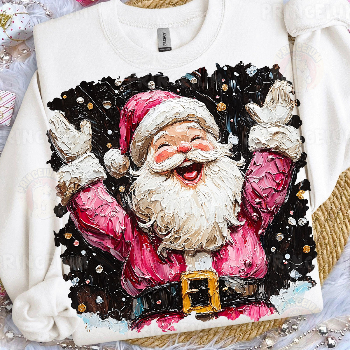 Joyful Painted Santa