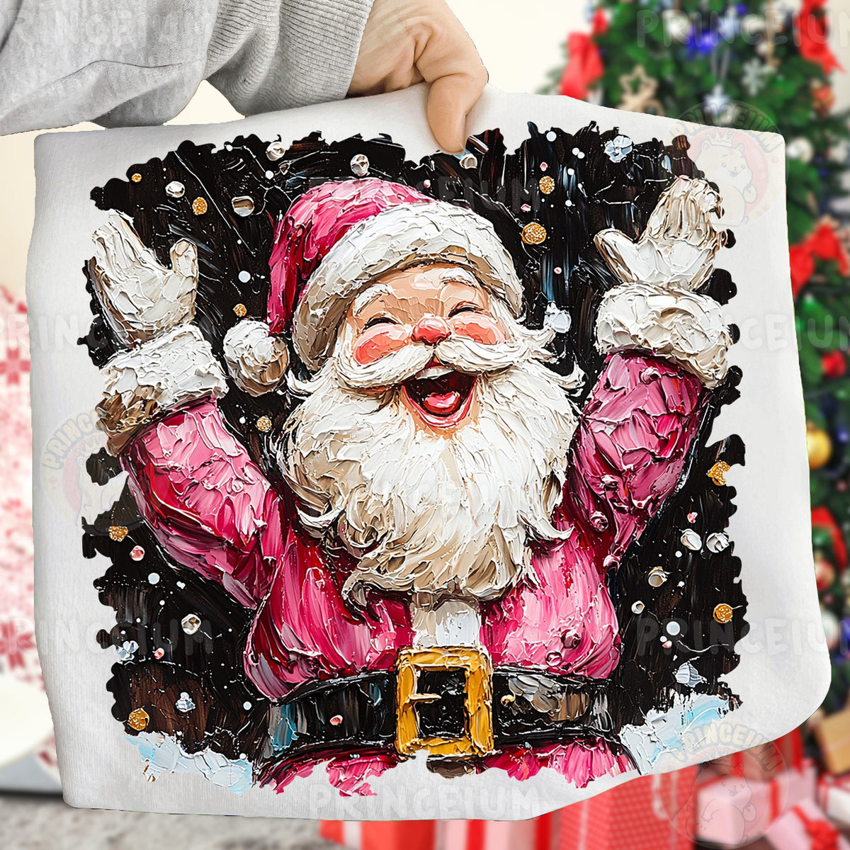 Joyful Painted Santa