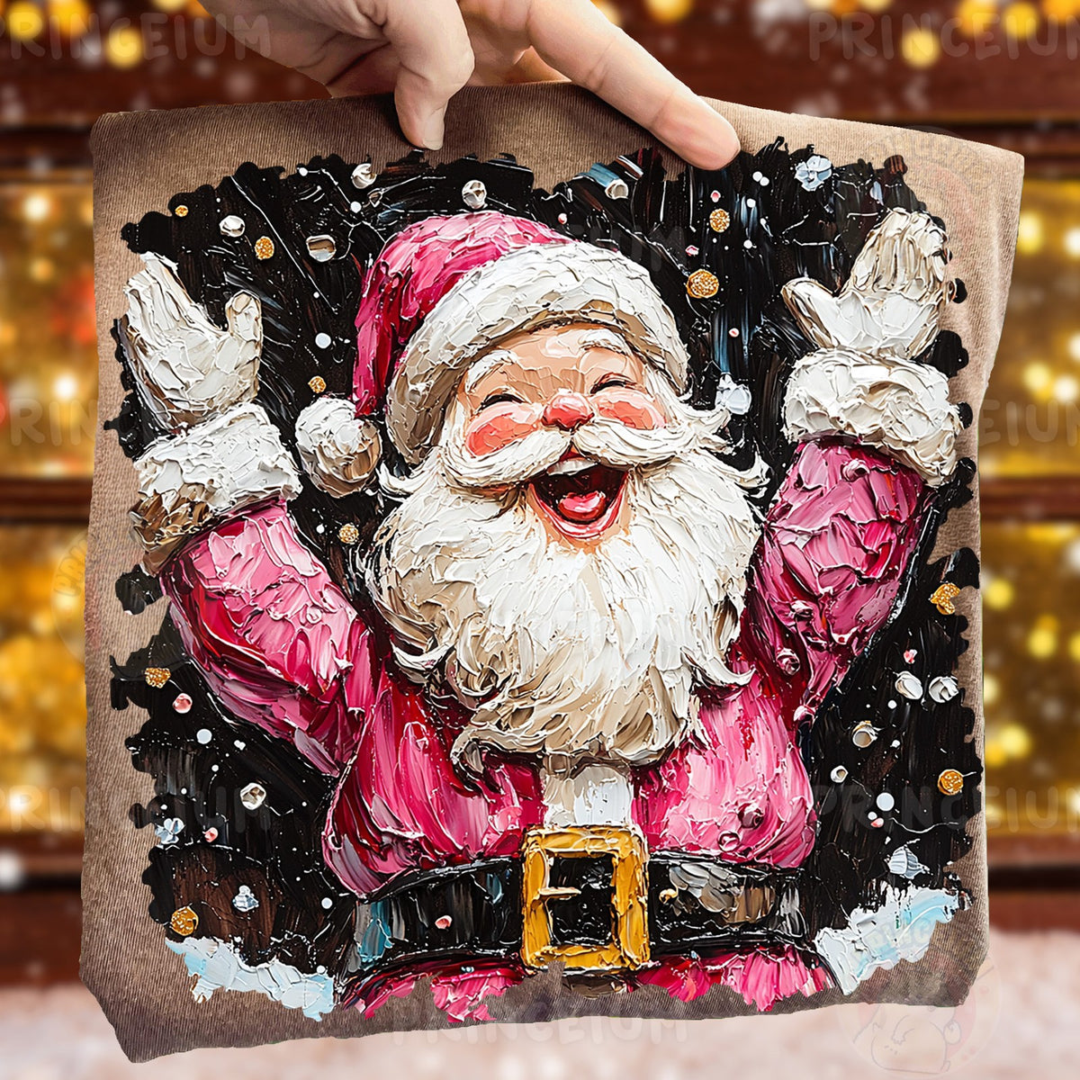 Joyful Painted Santa