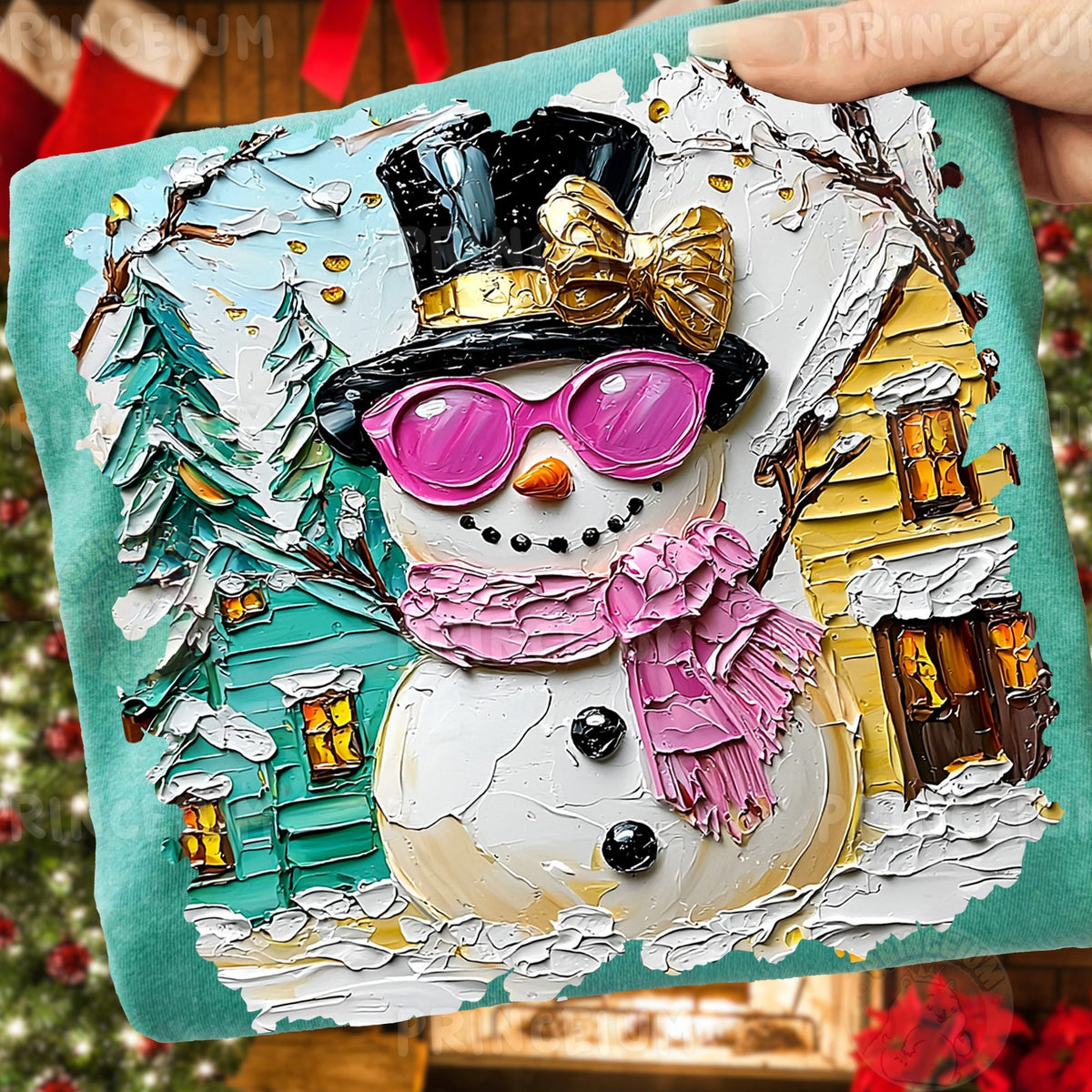 Painted Snowman Winter Village