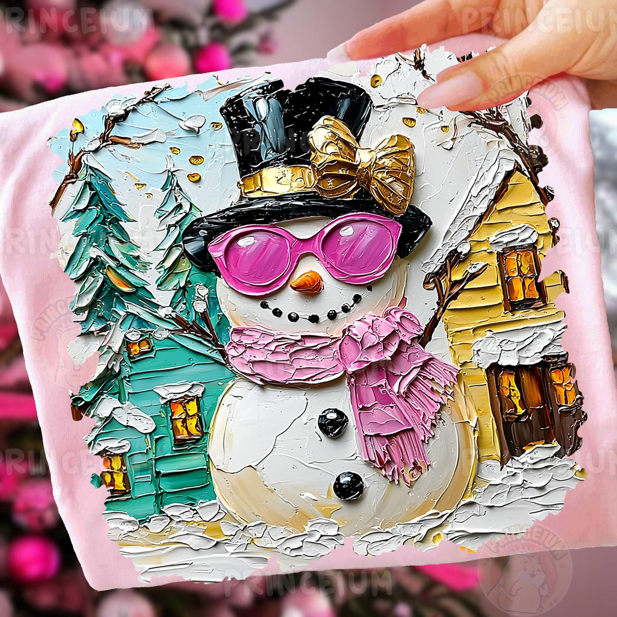 Painted Snowman Winter Village