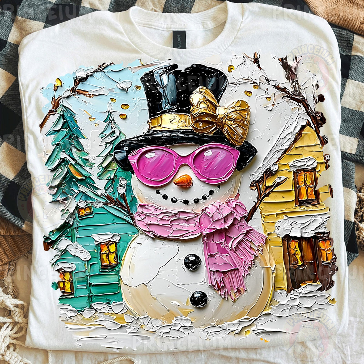 Painted Snowman Winter Village