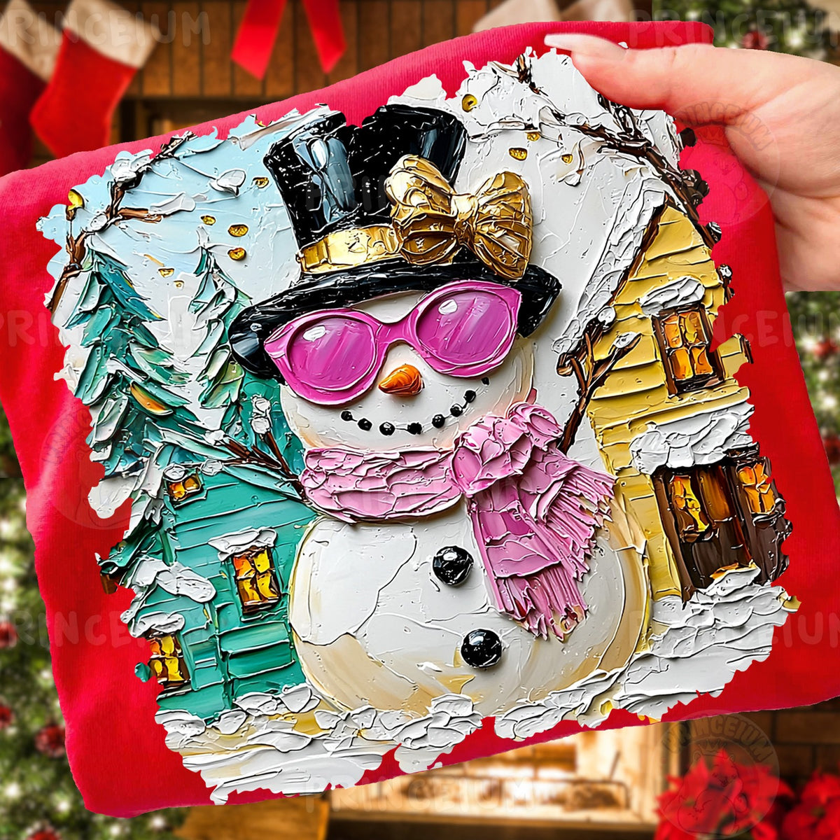 Painted Snowman Winter Village