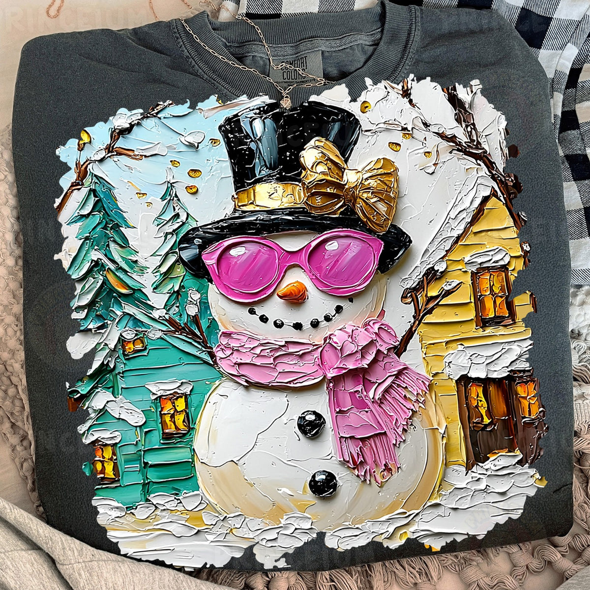 Painted Snowman Winter Village